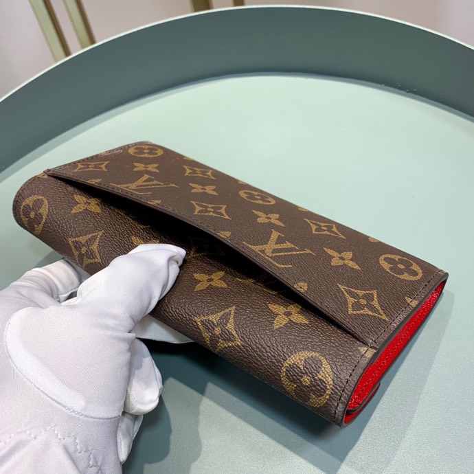 Louis Vuitton Sarah Wallet Monogram Canvas Coquelicot Red 19Cm M62236 - 画像 (3)
