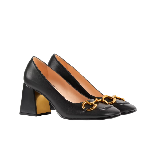 GUCCI グッチ レディース ホースビット ミッドヒールパンプス ブラック 643886 C9D00 1000
