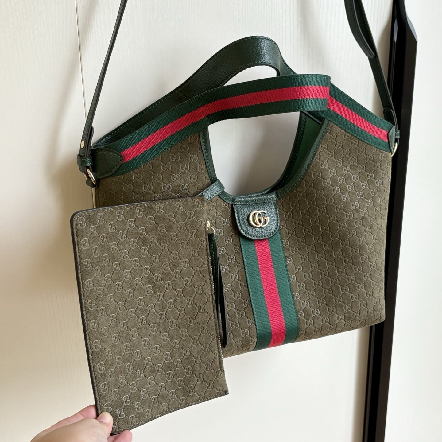 GUCCI グッチ ジリオ スモールトートバッグ ダークグリーン 25cm - 画像 (4)