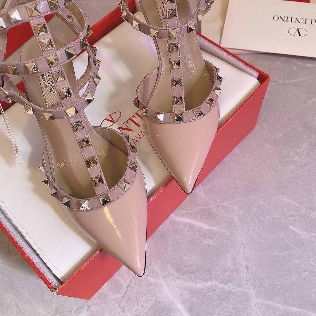 VALENTINO ヴァレンティノ ガラヴァーニ ロックスタッズ ケージド パンプス 65mm プードルピンク 型番:7W2S0375VNW P45 - 画像 (5)