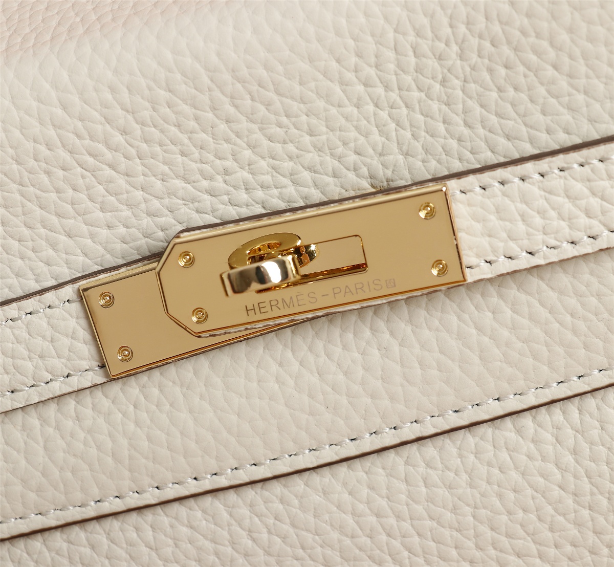 Hermes Kelly White Sellier Rouge Epsom Gold Hardware 25Cm - 画像 (2)